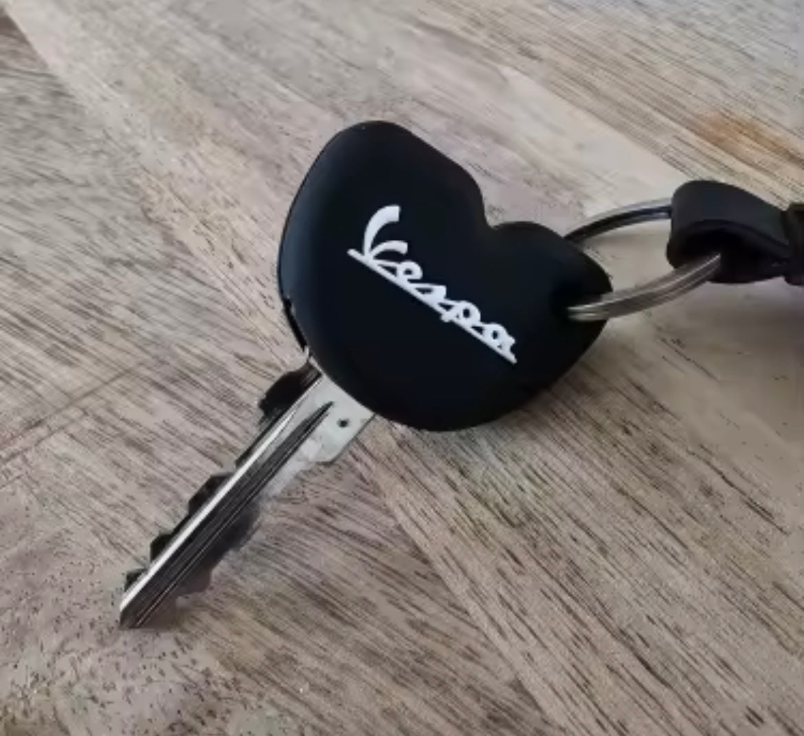 Silikon Schlüsselhülle - schwarz/weiß