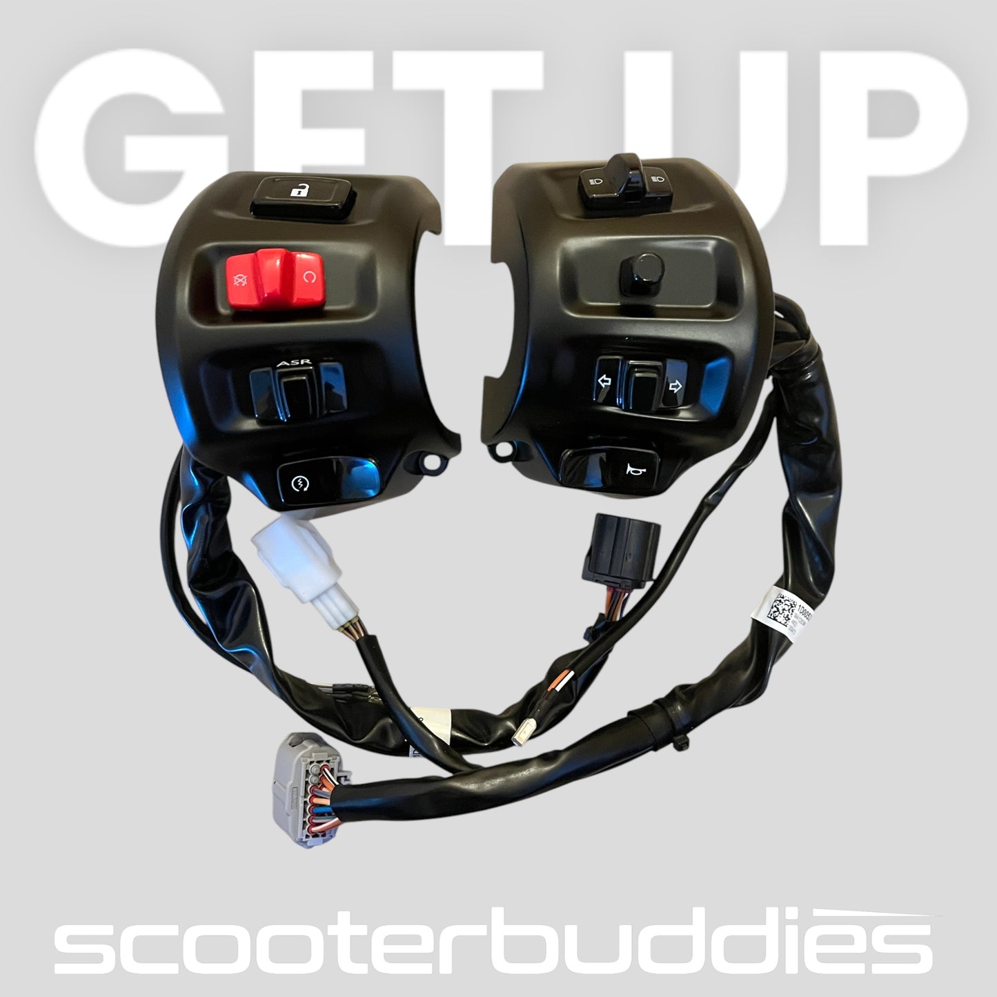 Schaltereinheiten PIAGGIO links+rechts (Set), schwarz matt passend für Vespa GTS, GTS Super 310ccm ('24-) Euro5+, passt auch für Vespa GTS/GTS Super 300ccm ('22-'24)