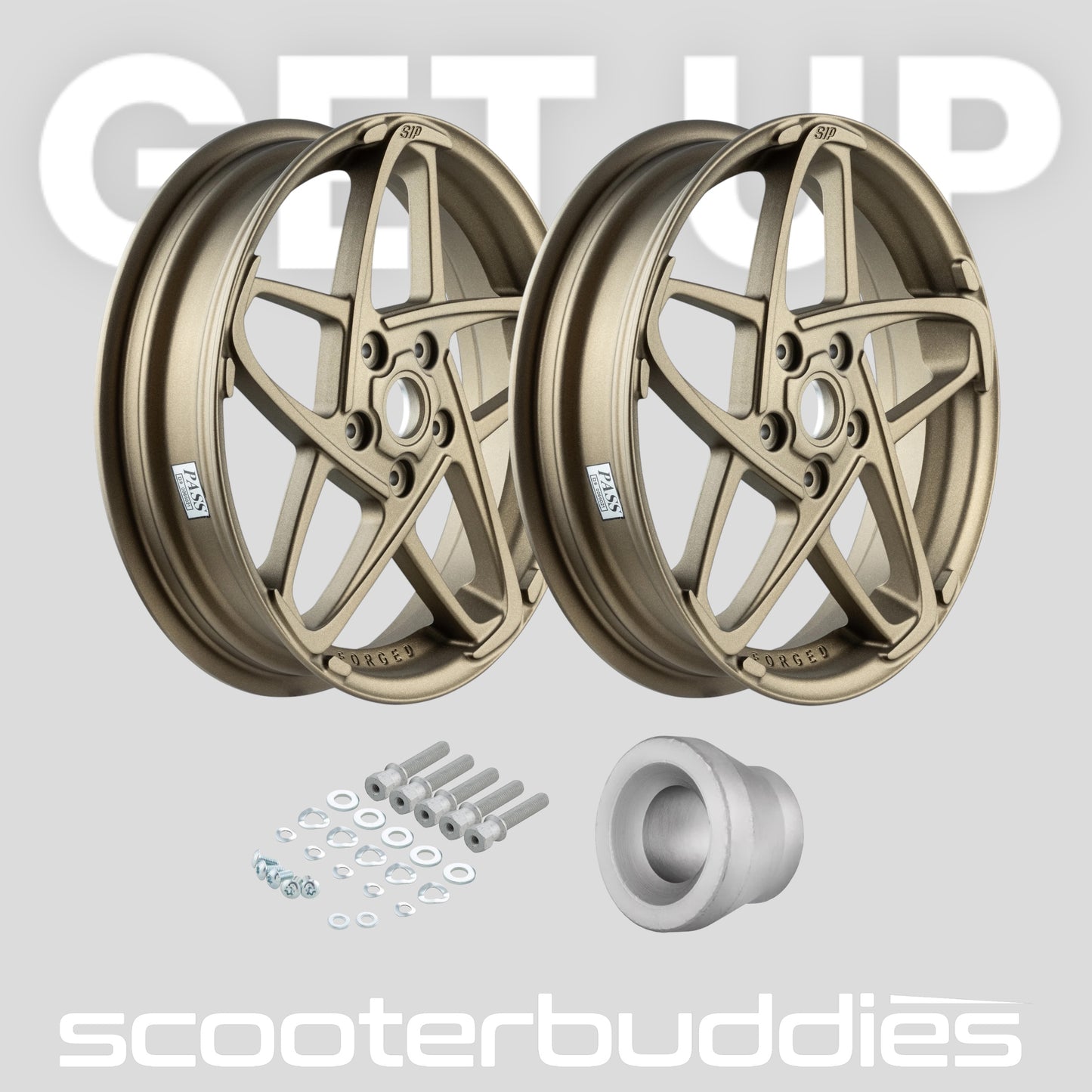 Satz - Felgen SIP MK II 3.0x13 ET20 5x86 passend für Vespa GTS/GTS Super/GTV/GT 60/GT/GT L 125-310ccm vorne oder hinten