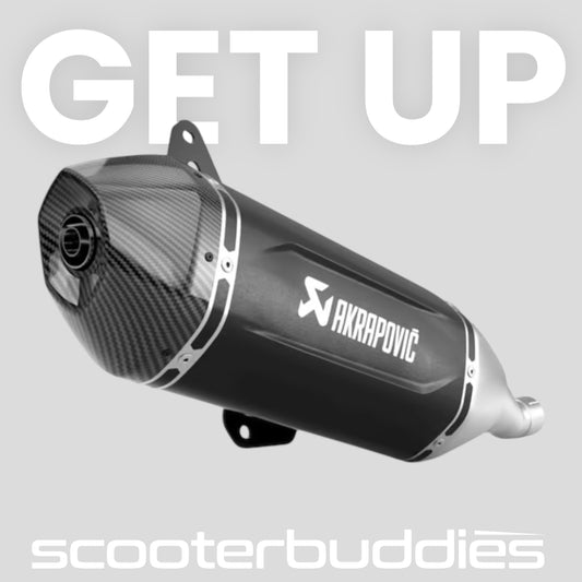 Rennauspuff AKRAPOVIC SLIP-ON S-VE125SO4-HWSSBL passend für Vespa GTS/GTS Super/GTS Super Sport/GTS Supertech 125ccm (`24-) Euro5+