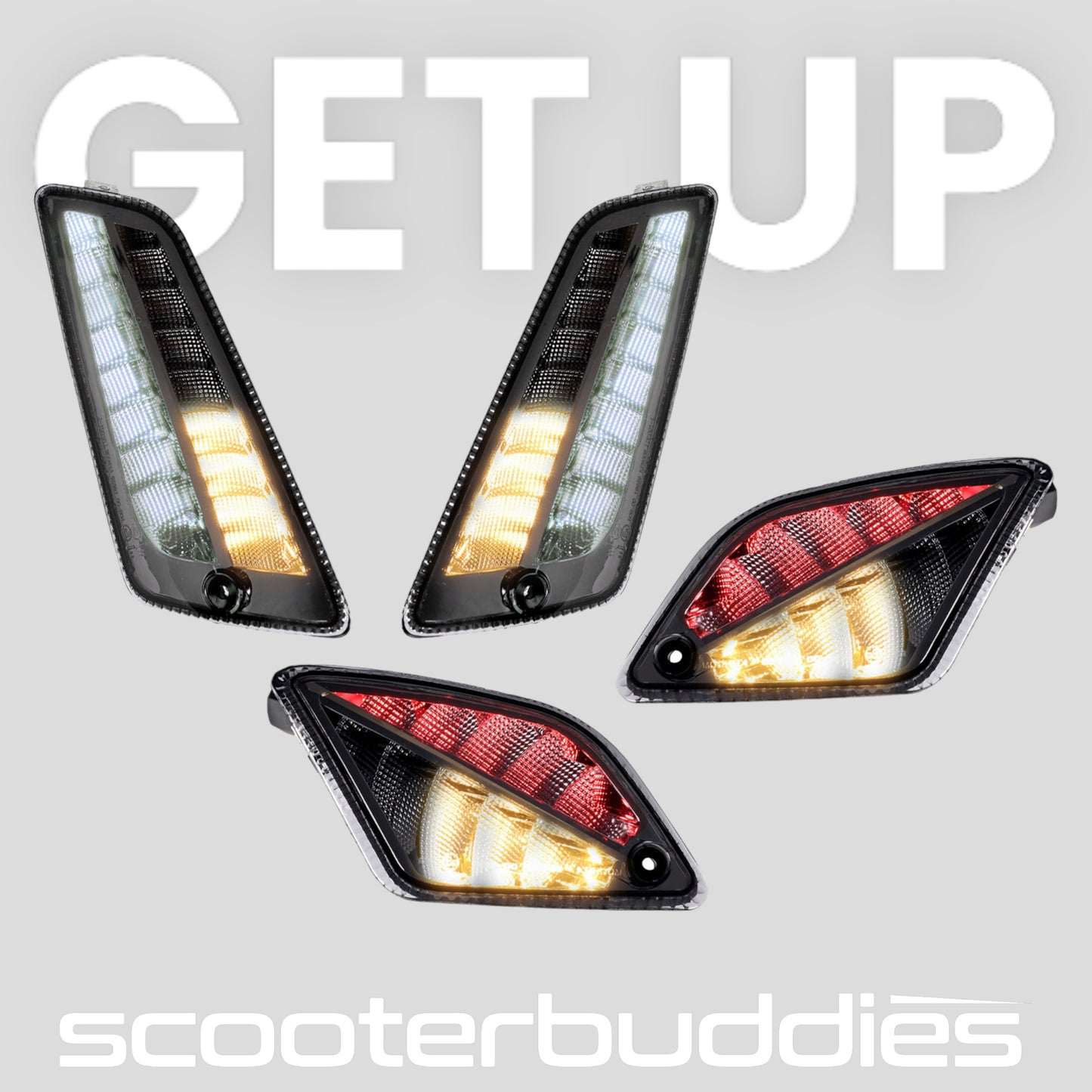 Blinker-Set MOTO NOSTRA 2K22, dynamisches LED Lauflicht, Tagfahrlicht vorne + Positionslicht hinten (E-Prüfzeichen) passend für Vespa GTS 125-300 HPE (2019-2022)
