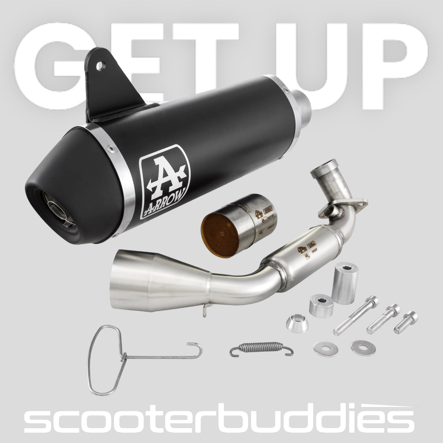 Rennauspuff ARROW Urban mit Katalysator passend für Vespa GTS/GTS Super/GTV 300ccm HPE (`20-) Euro5