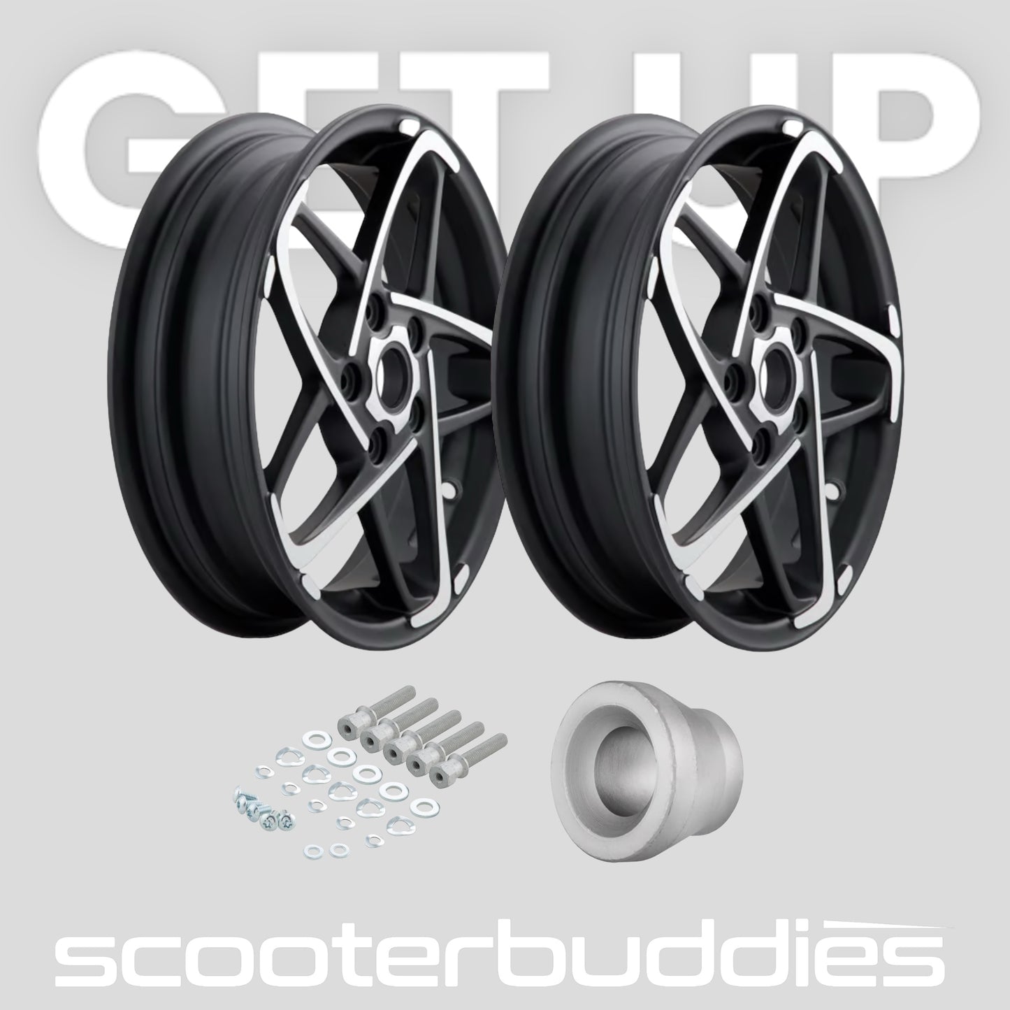 Satz - Felgen SIP MK II 3.0x12 ET20 5x86 passend für Vespa GTS/GTS Super/GTV/GT 60/GT/GT L 125-310ccm