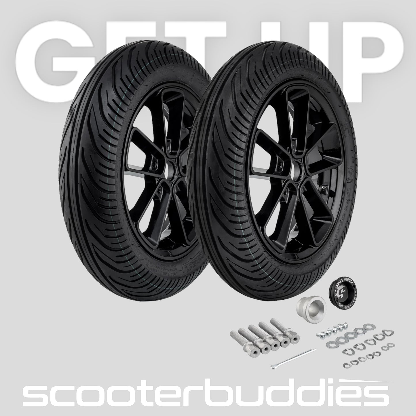 Komplettrad-Set PORDOI 130/70-12 62S TL & 120/70-12 58S TL passend für Vespa GTS/GTS Super/GTV/GT 60/GT/GT L 125-310ccm