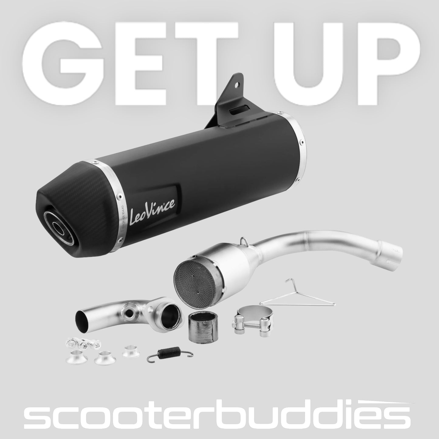 Rennauspuff LEOVINCE SBK NERO mit Katalysator passend für Vespa GTS/GTS Super/GTV 300ccm HPE (`20-) Euro5