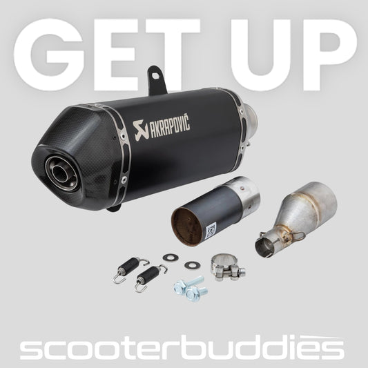 Rennauspuff AKRAPOVIC SLIP-ON S-VE125SO2-HZBL passend für Vespa GTS/GTS Super 125/150ccm 4T LC iGet (`20-) Euro5