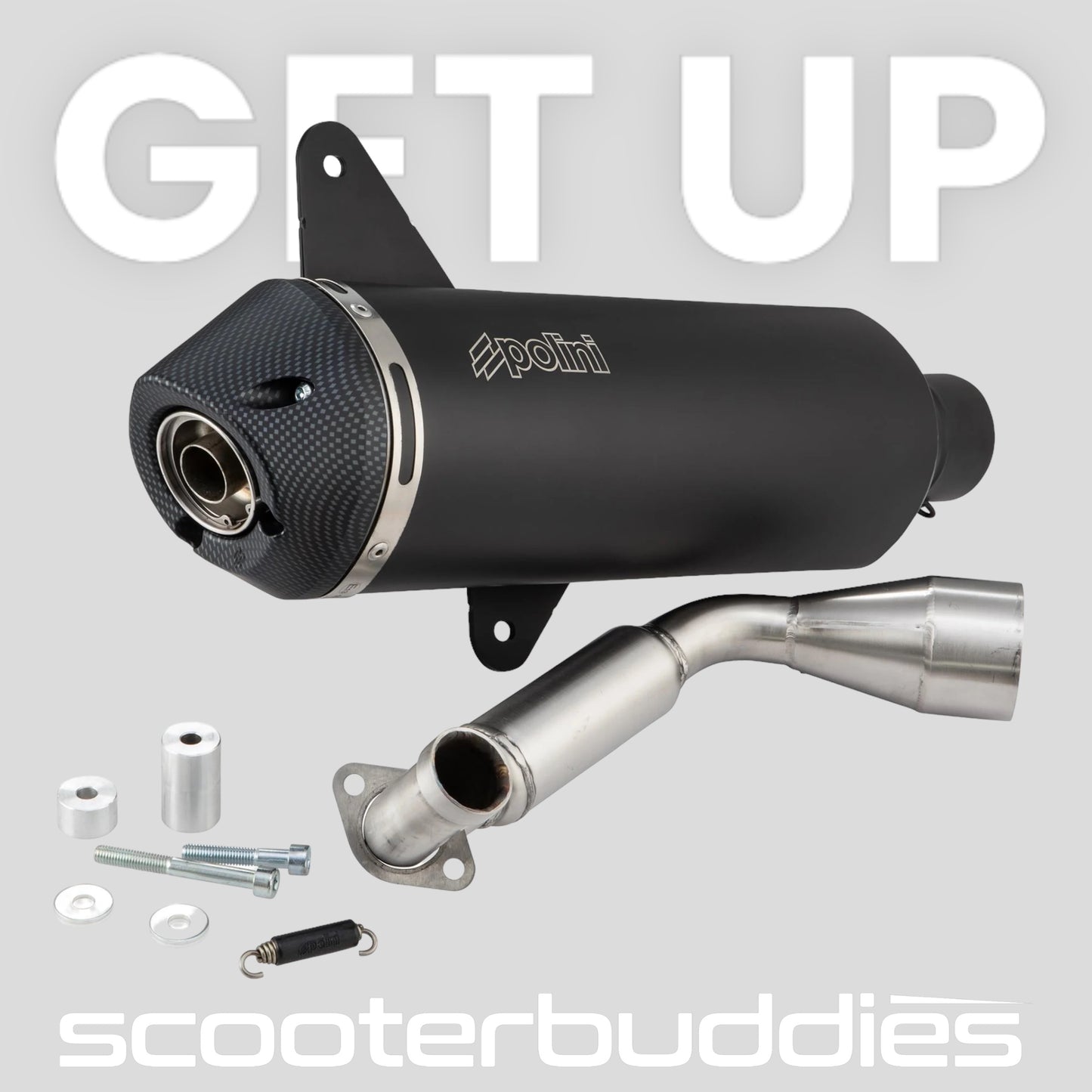 Rennauspuff POLINI SLIP-ON 190.0077/K passend für Vespa GTS/GTS Super/GTV 300ccm HPE (`20-) Euro5