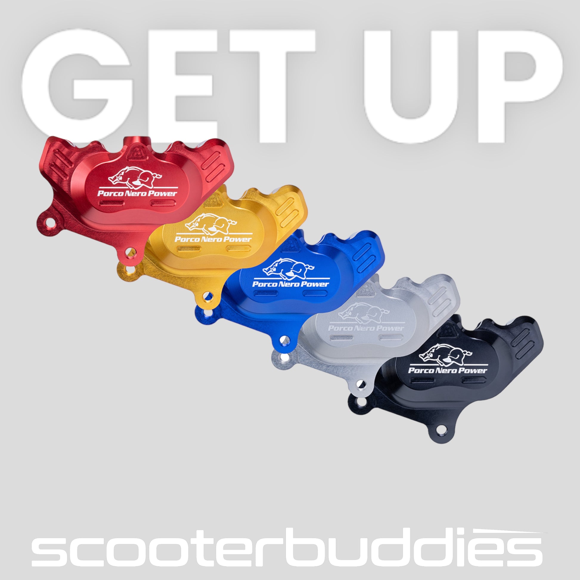 Bremszange vorne (mit TÜV Teilegutachten) PORCO NERO POWER CNC