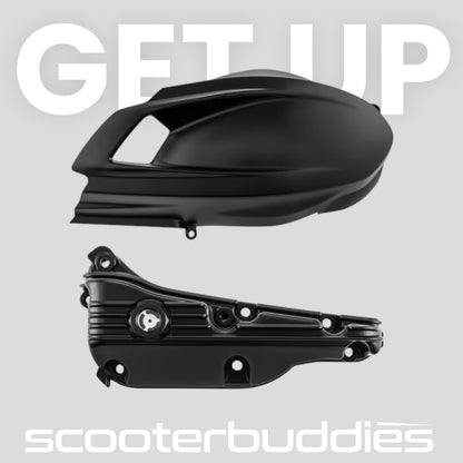Set - Ölwanne Buchsenfuchs & Abdeckung SIP Variodeckel passend für Vespa GTS/GTS Super/GTV 300ccm HPE (`24-) Euro5+