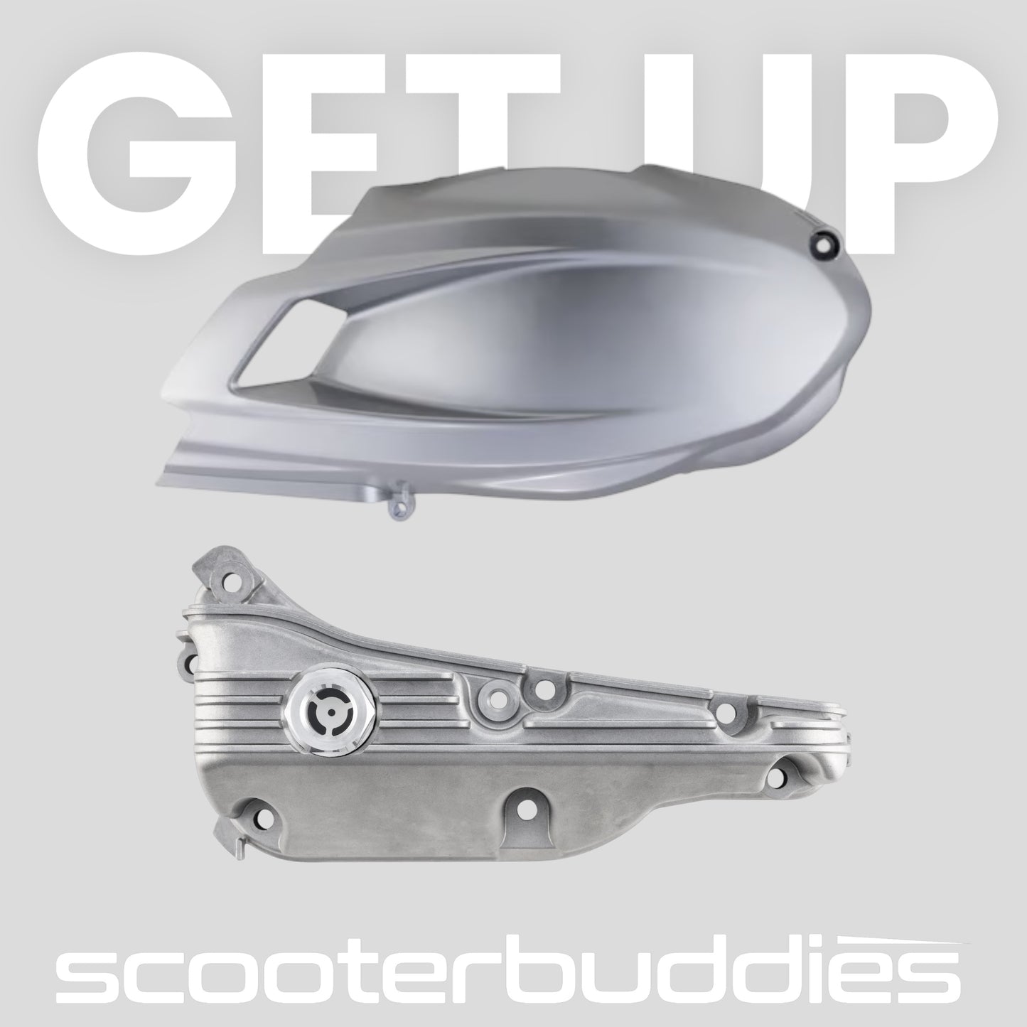 Set - Ölwanne Buchsenfuchs & Abdeckung SIP Variodeckel passend für Vespa GTS/GTS Super/GTV 300ccm HPE (`24-) Euro5+
