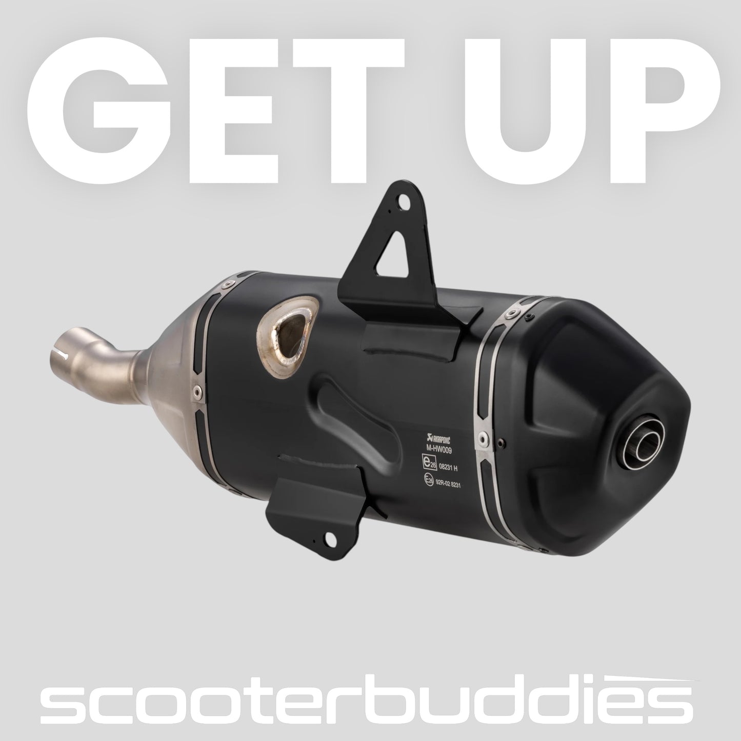 Rennauspuff AKRAPOVIC SLIP-ON S-VE3SO12-HWSSBL passend für Vespa GTS/GTS Super/GTS Super Sport/GTS Supertech 310ccm HPE (`24-) Euro5+