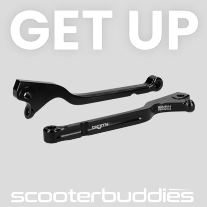 Bremshebel-Set BGM PRO CNC Sport, lang (165mm), kurze Griffweite passend für Vespa GTS 125-310 (ab Bj. 2023 mit Nissin Bremsanlage)