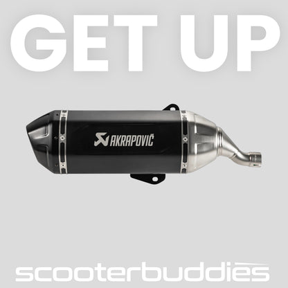 Rennauspuff AKRAPOVIC SLIP-ON S-VE125SO4-HWSSBL passend für Vespa GTS/GTS Super/GTS Super Sport/GTS Supertech 125ccm (`24-) Euro5+