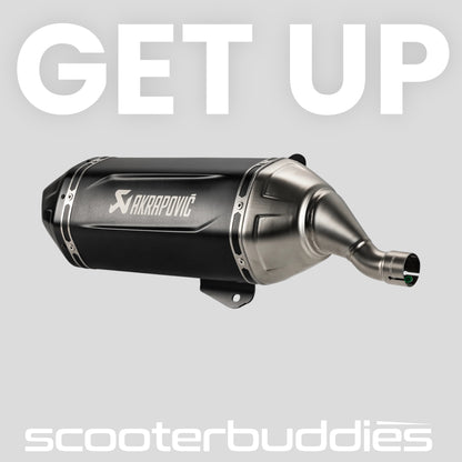 Rennauspuff AKRAPOVIC SLIP-ON S-VE125SO4-HWSSBL passend für Vespa GTS/GTS Super/GTS Super Sport/GTS Supertech 125ccm (`24-) Euro5+
