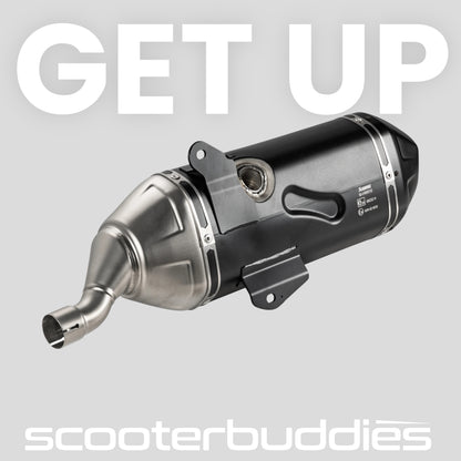 Rennauspuff AKRAPOVIC SLIP-ON S-VE125SO4-HWSSBL passend für Vespa GTS/GTS Super/GTS Super Sport/GTS Supertech 125ccm (`24-) Euro5+